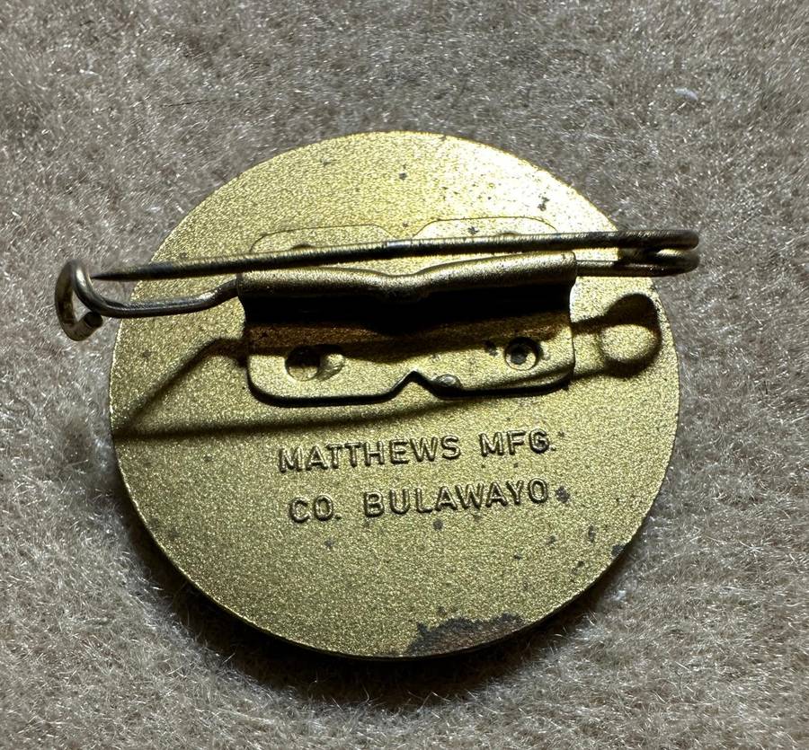 Rhodesian City Councils - City of Bulawayo Brooche Variant by Matthews Mfg, Bulawayo - Mint