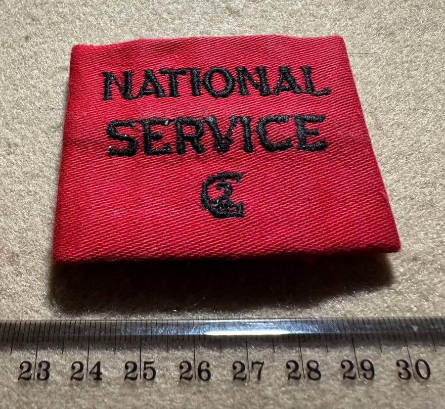 Rhodesian INTAF - RED SINGLE NATIONAL SERVICE CADET GRADE 2 SLIP ON - 1975 to 1976