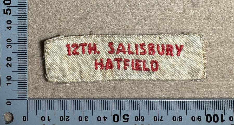 Rhodesian Boy Scouts - 12TH SCOUT HALL SALISBURY PATCH