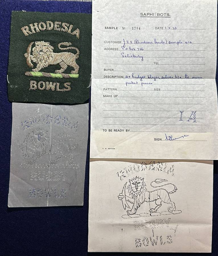 RHODESIA COLOURS - RHODESIA BOWLS BULLION & DOCUMENTS