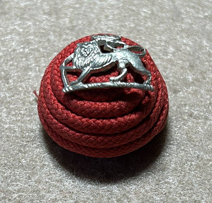 RHODESIA REGIMENT - OFFICERS BOSS BERET BADGE WITH SILVER LIONS
