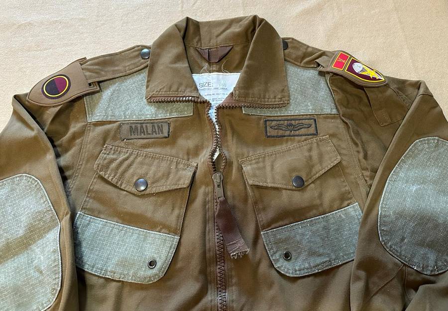 SADF PARA JUMP SMOCK (SLANGVEL) - NUTRIA, Mnfd by Ensign, Cape Town, Size Medium WITH FLASHES