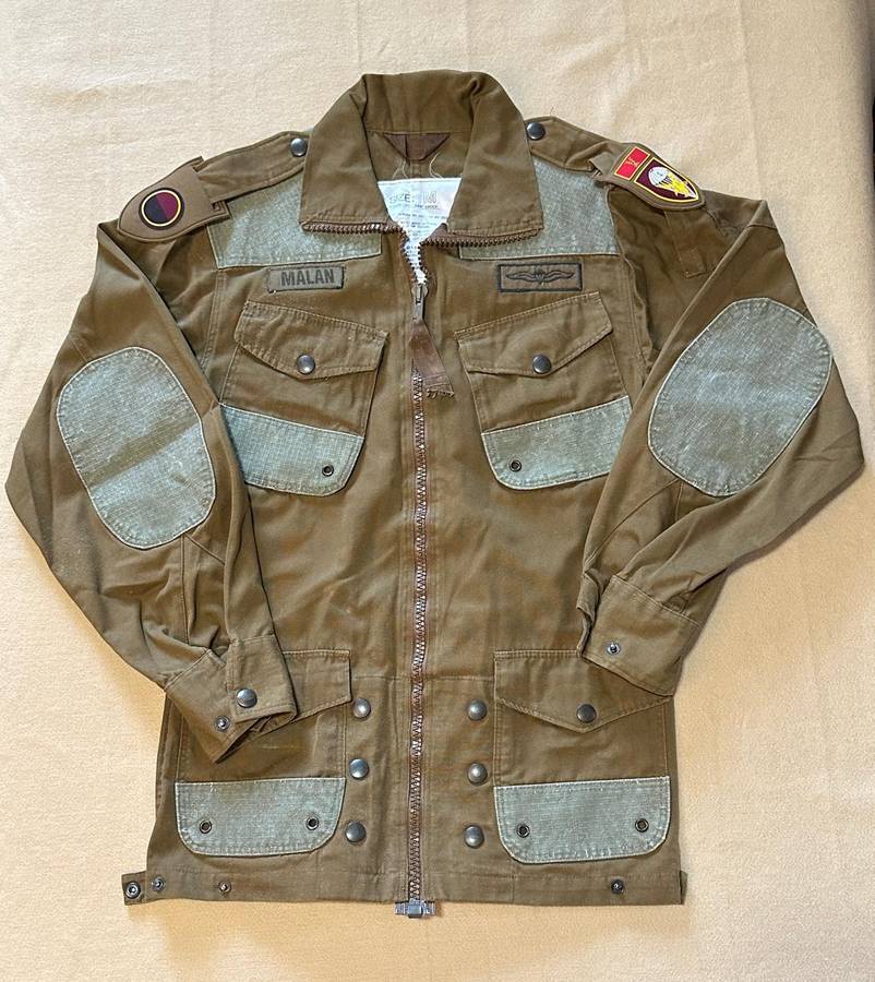 SADF PARA JUMP SMOCK (SLANGVEL) - NUTRIA, Mnfd by Ensign, Cape Town, Size Medium WITH FLASHES