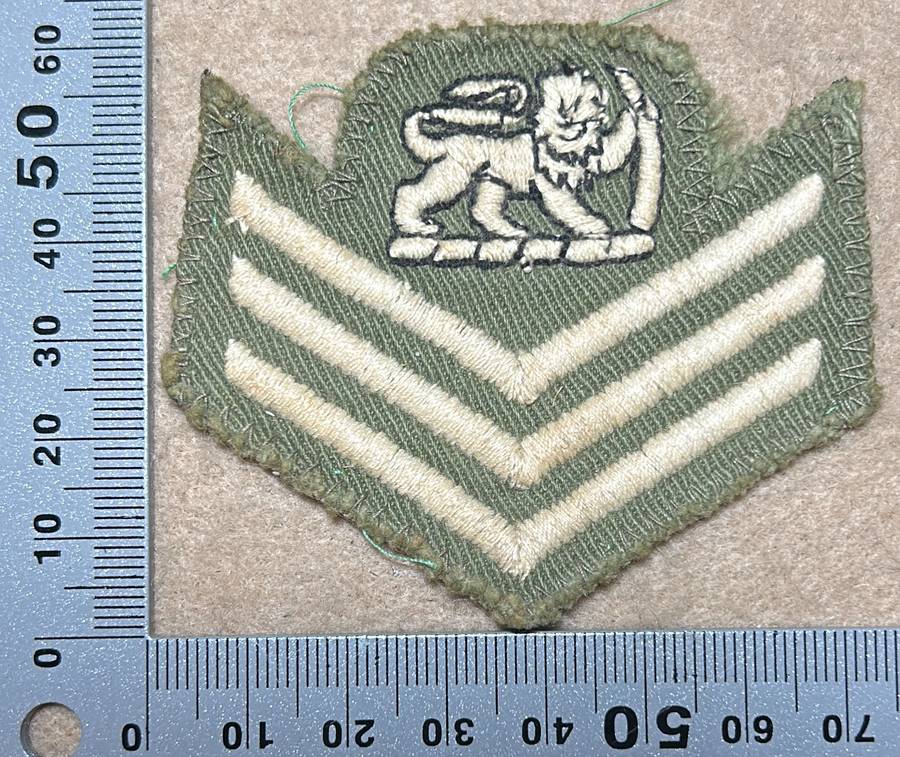 RHODESIA GENERAL ARMY - COLOUR SERGEANT