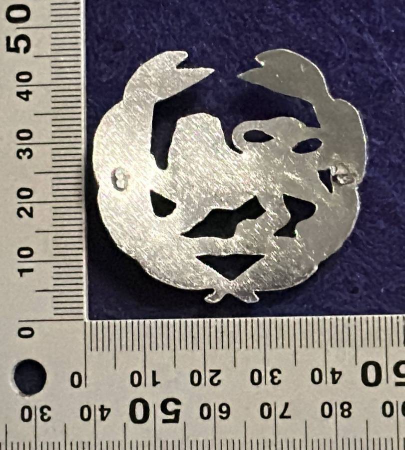 RHODESIA - Warrant Officer Class 2 Rank Badge - Chrome - no lugs