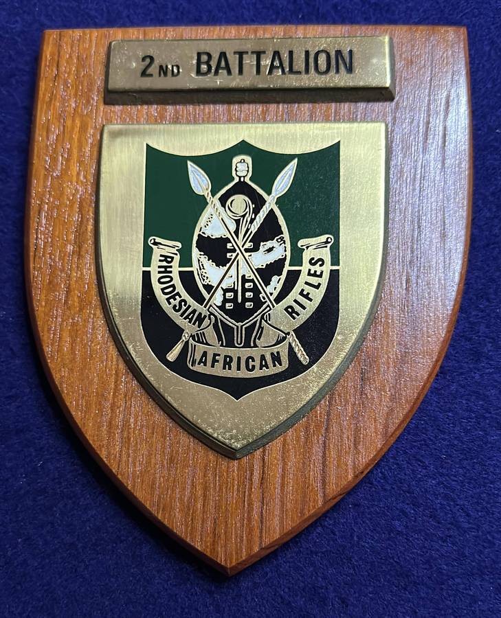 Rhodesian Plaque - RHODESIAN AFRICAN RIFLES - 2nd BATTALION