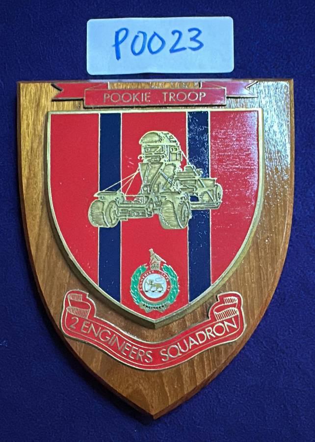 Rhodesian Plaque - POOKIE TROOP - 2 ENGINEERS SQUADRON