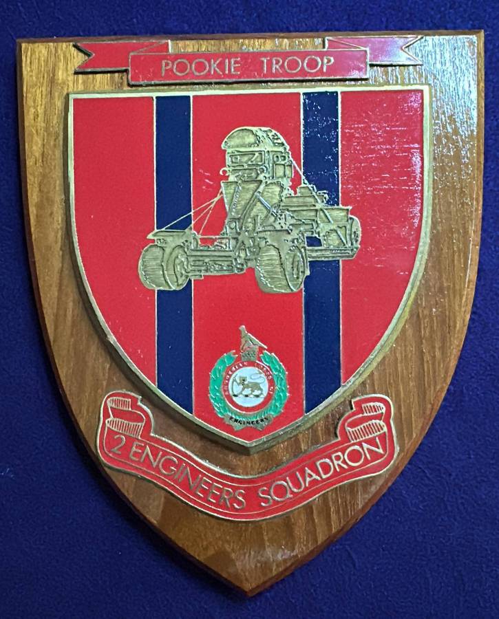 Rhodesian Plaque - POOKIE TROOP - 2 ENGINEERS SQUADRON