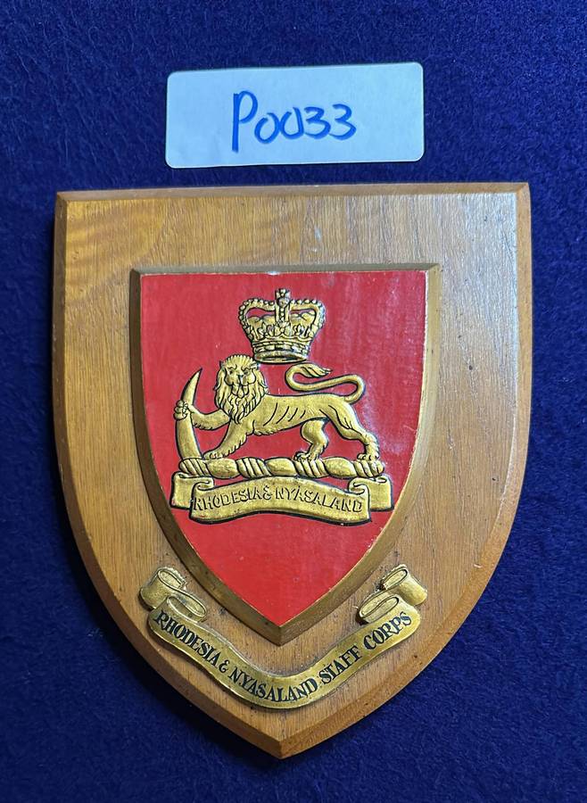 Rhodesian Plaque - RHODESIAN AND NYASALAND STAFF CORPS
