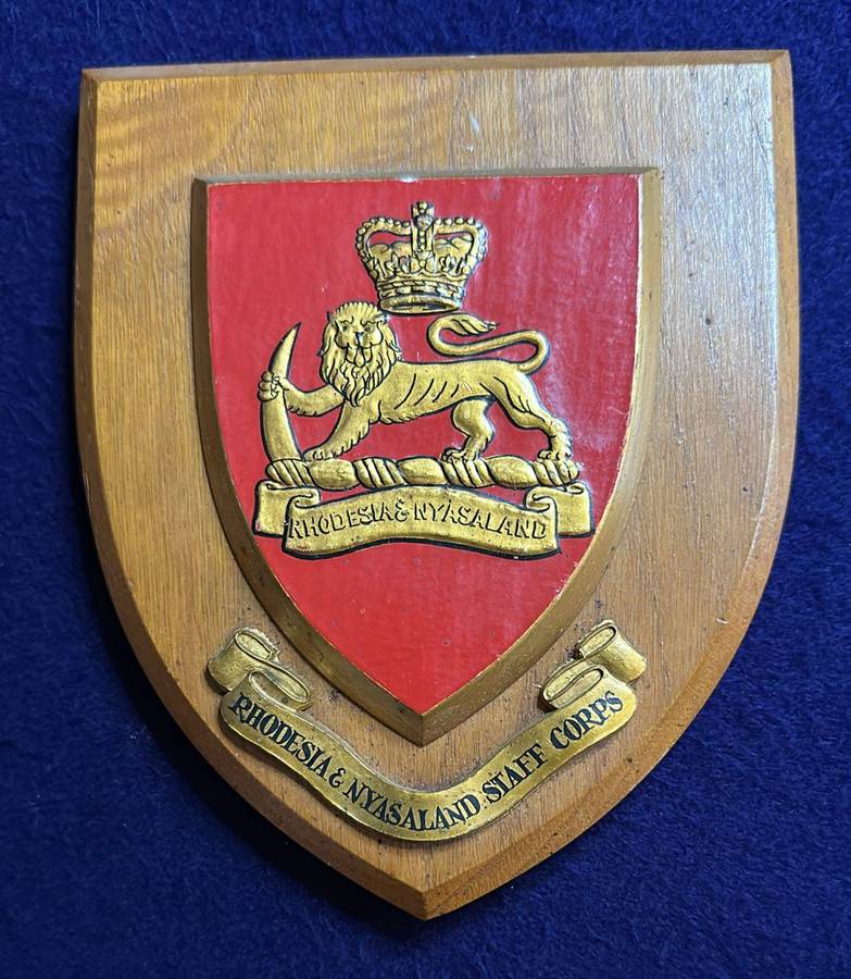 Rhodesian Plaque - RHODESIAN AND NYASALAND STAFF CORPS