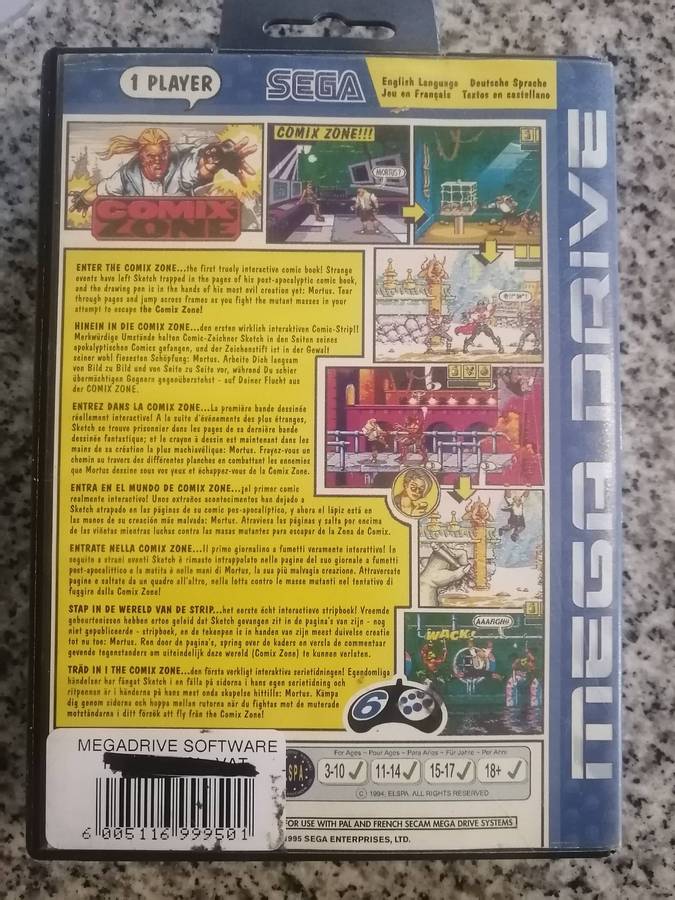 Comix Zone for Sega Megadrive