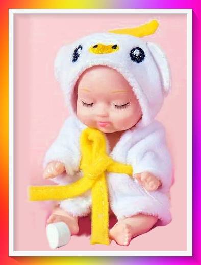 Delightful doll with cute duck design pajama outfit and surprise gift