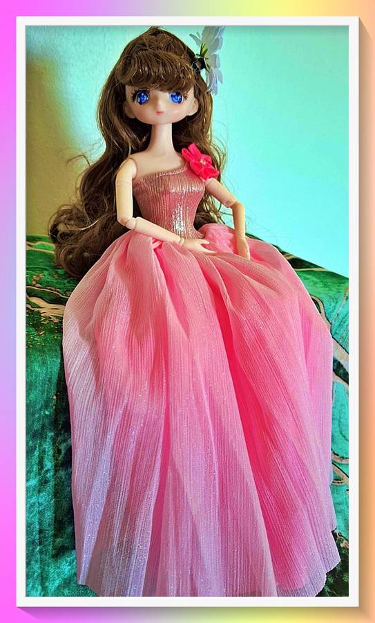 Adorable rose pink princess 30cm jointed doll with full outfit and surprise gift