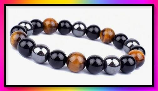 Balancing healing energy 8mm Natural Obsidian Hematite Tiger Eye Beaded Bracelet - Stone Jewelry