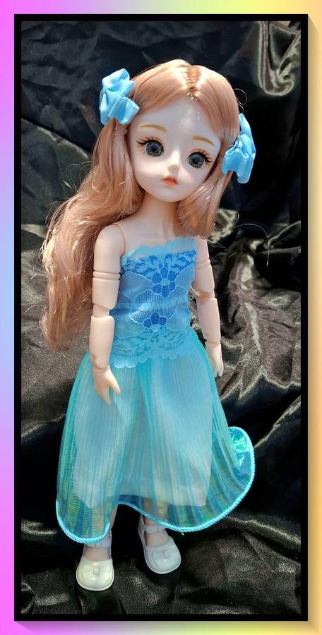 Amazing custom made outfit blue mermaid sparkle doll