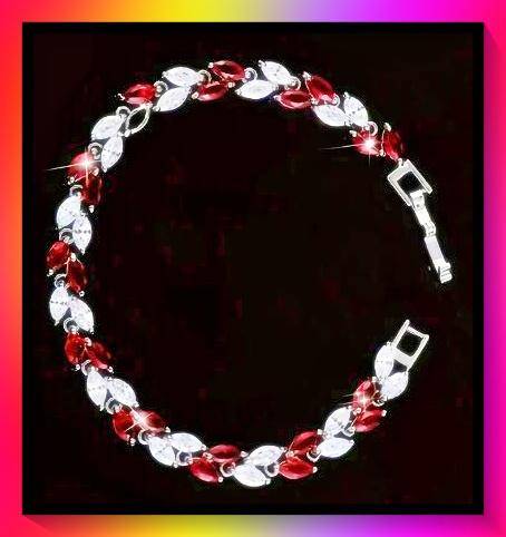 Ravishing red ruby simulant bracelet