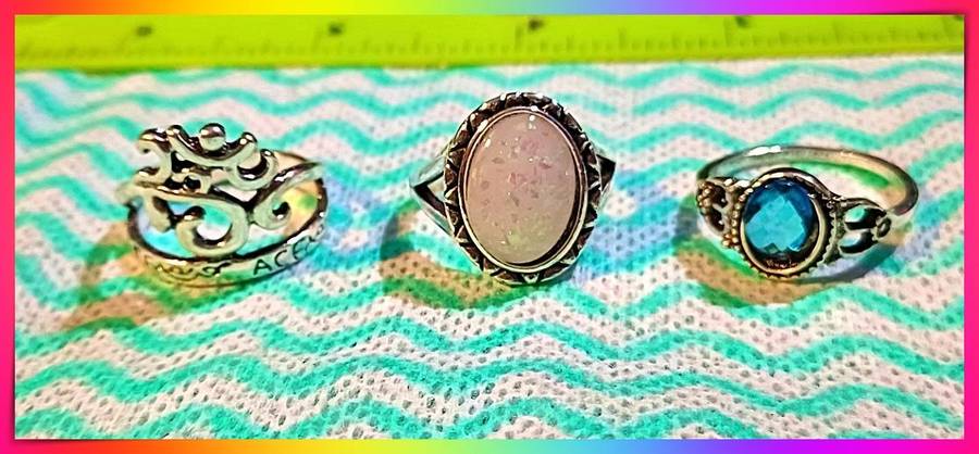 Enchanting 3 piece ring set to mix and match
