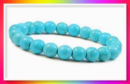 Lovely Blue artificial Turquoise design bead bracelet