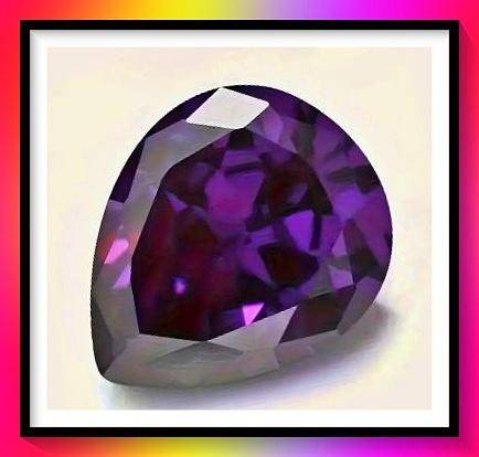 Pretty Purple Cubic Pear Shape Loose Artificial  Gemstone 8x10mm  5pcs