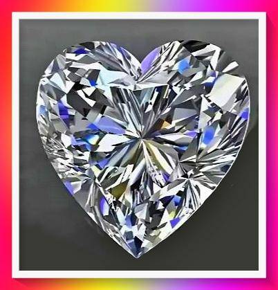 Lovely Heart-Shaped Glass Crystal  faux Gemstones Brilliant Cut