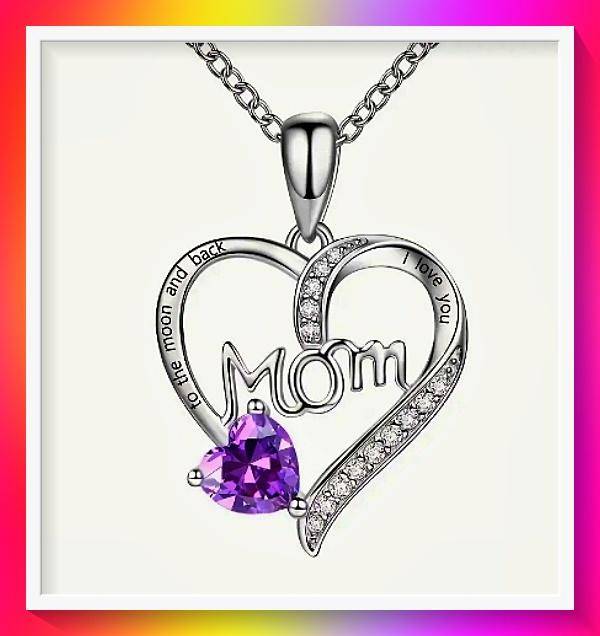 Gorgeous simulated CZ MOM Pendant Necklace
