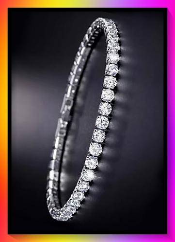 Stunning Silvery & White Full Rhinestone Square Bracelet
