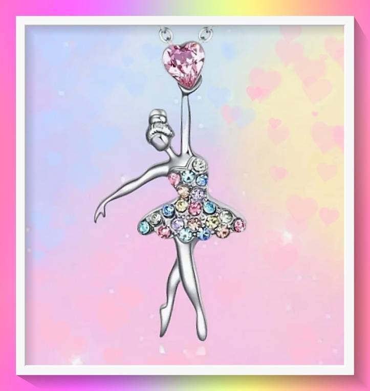 So Cute Ballet Dancer Pendant Necklace