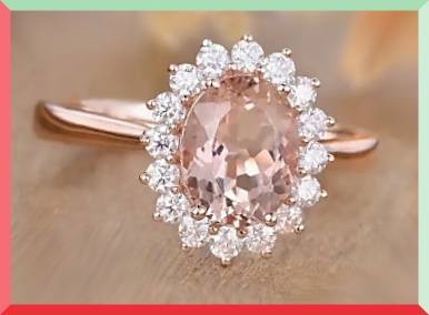 Dazzling Rose-Toned Oval Fashion Ring S7