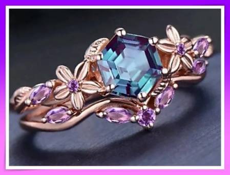 Delicate Flower and Vine Ring S8