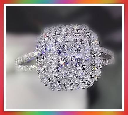 Fashionable Alloy Ring With Faux Cubic Zirconia S9