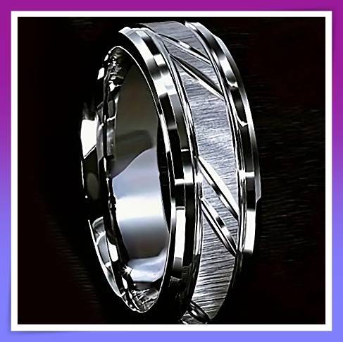 Exquisite Brushed Stainless Steel Ring S9