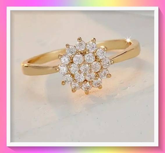 Stunning Wedding Style Ring With Flower Design S10