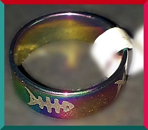 Ravishing Rainbow Fish design Ring s20