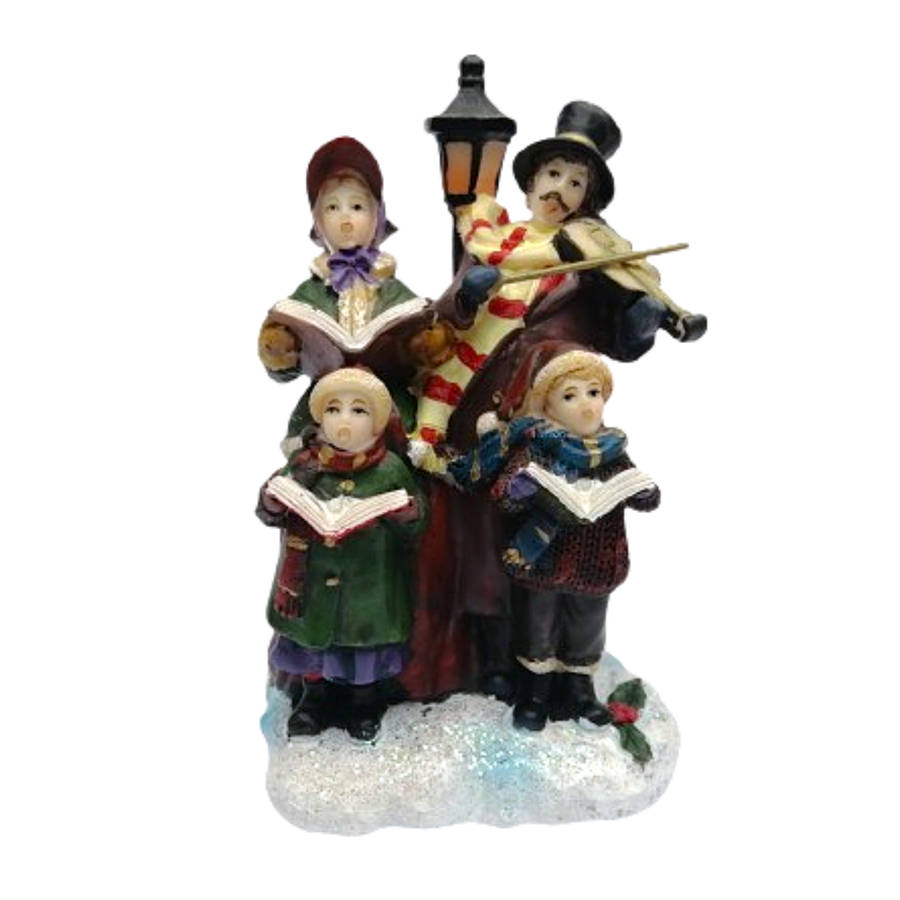 Christmas Decoration of Four Caroling Figurine