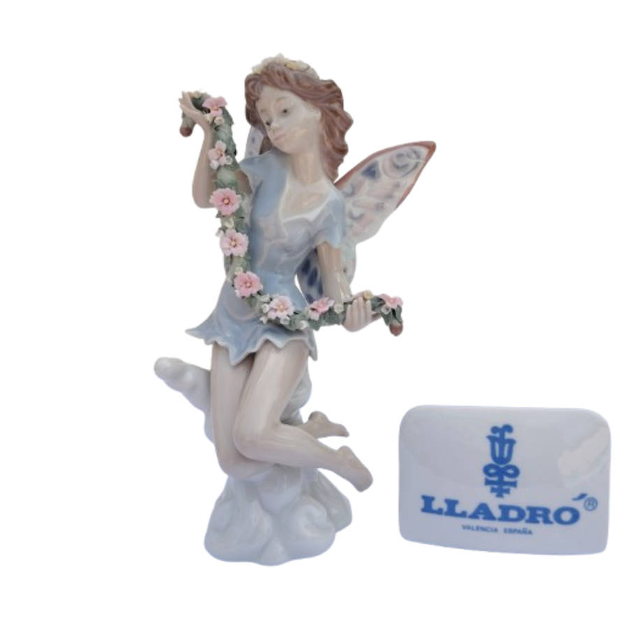 Lladro Figurine Fairy Garland Flowers #5861
