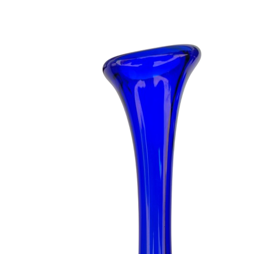 Stunning Hand Blown Art Glass Cobalt Blue Vase