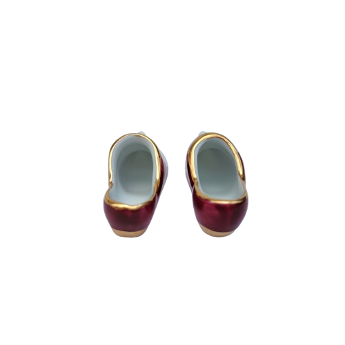 Limoges Fragonard Porcelain Gold Trimmed Miniature Pair of Shoes