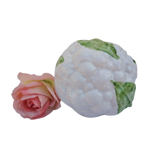 Large Ceramic Cauliflower Head Vegetable Lifelike