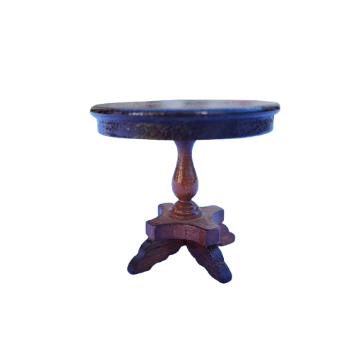 Original vintage wooden doll furniture round table