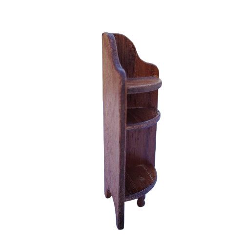 Original vintage wooden doll furniture corner cupboard