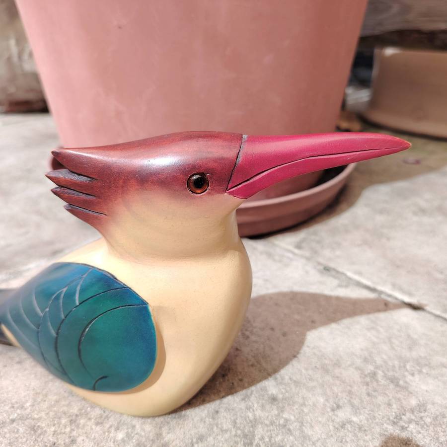 Feathers of Knysna Gallery carved and hand painted Female Kingfisher