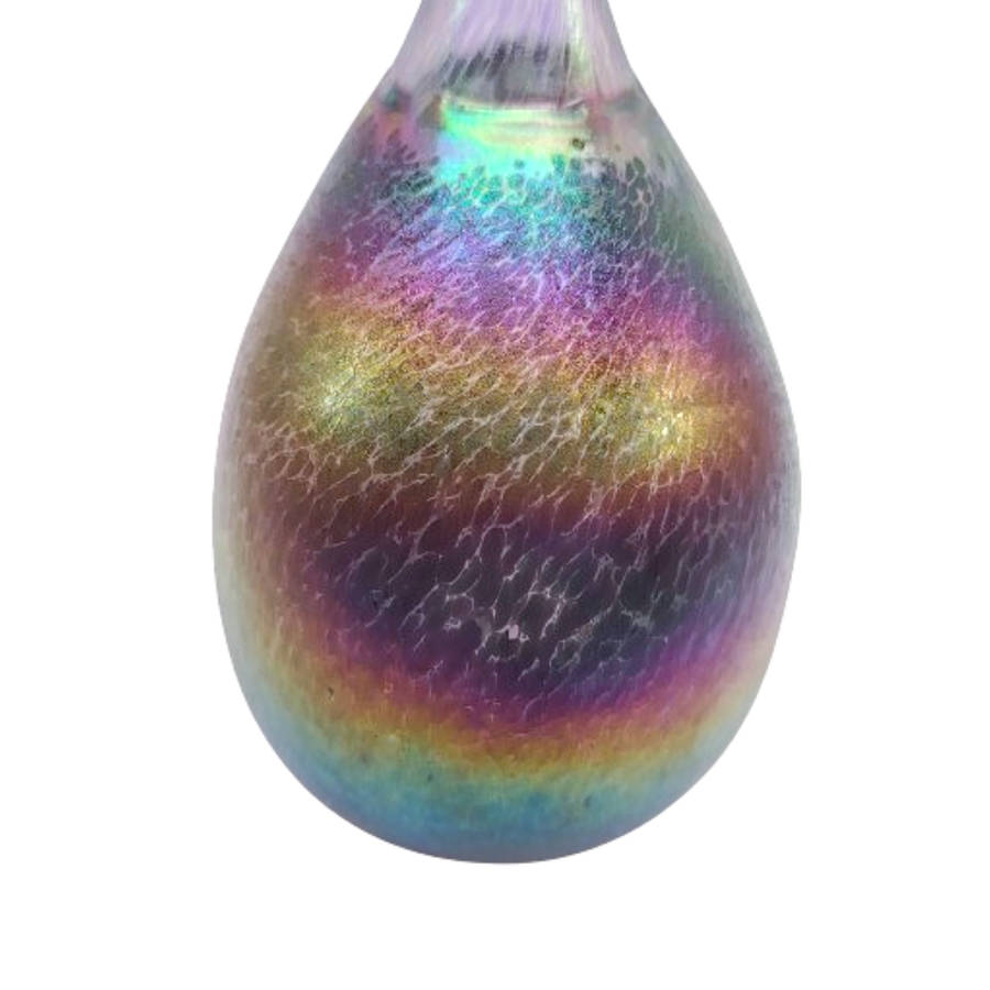 Kosta Boda Volcano iridescent glass vase by Bertil Valien