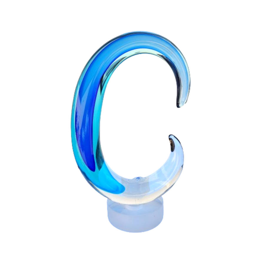 A Stunning hand crafted Blue Turquoise Glass Sculpture