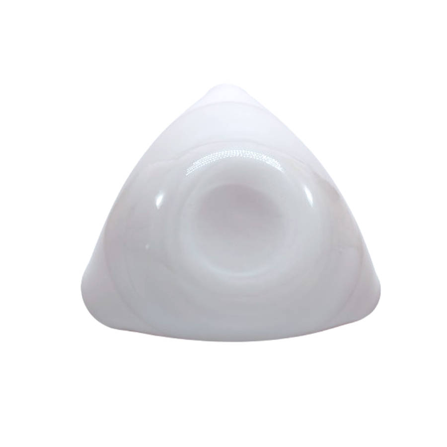 Nasco Venetian Triangle Shape Cased White over Red Bowl