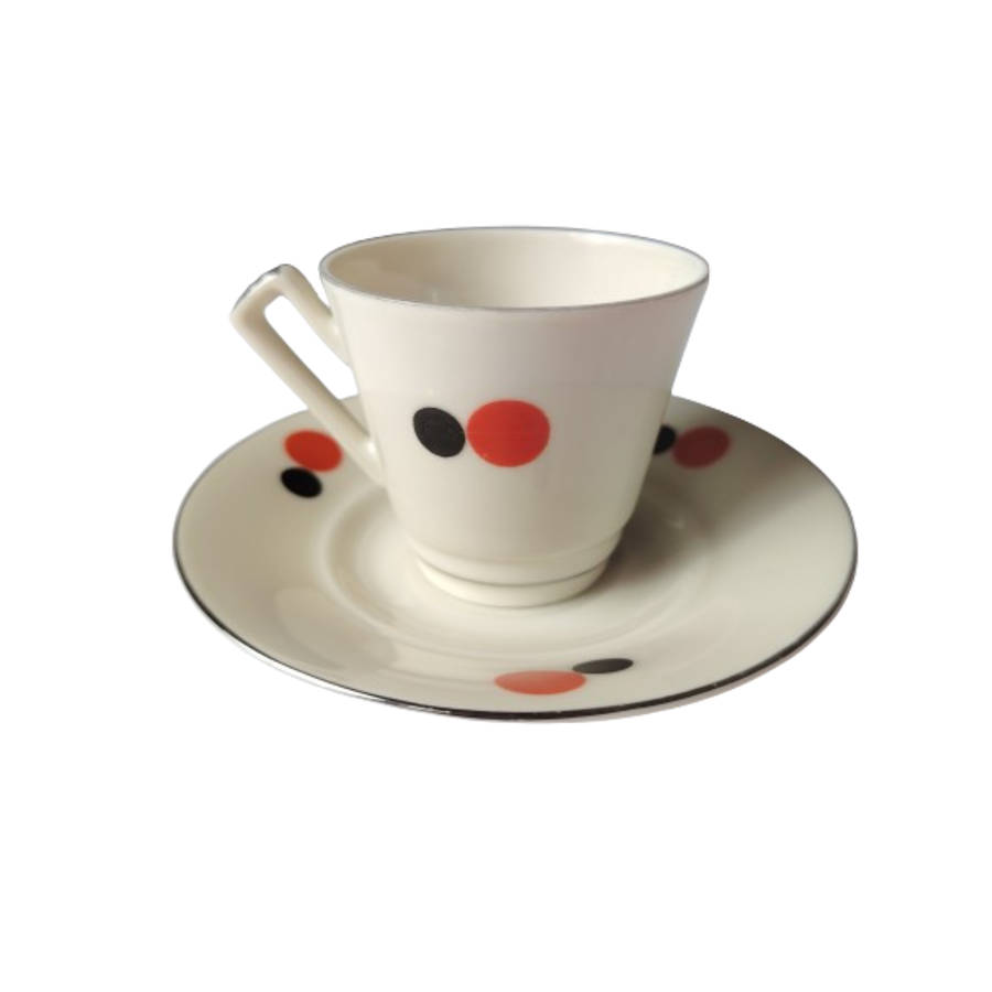 Rare vintage 1930's Czech Victoria Porcelain Art Deco Tea set