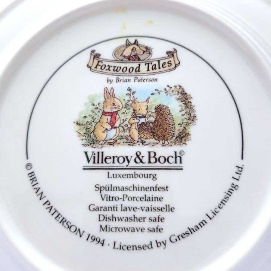 Villeroy & Boch Rabbits Picnic 1994 Salad Plate Foxwood Tales