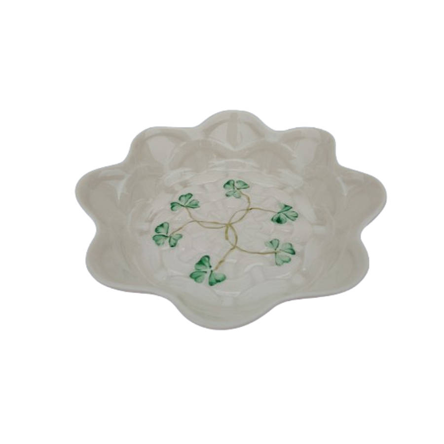 Belleek 2130 Shamrock Dish Millenium 2000