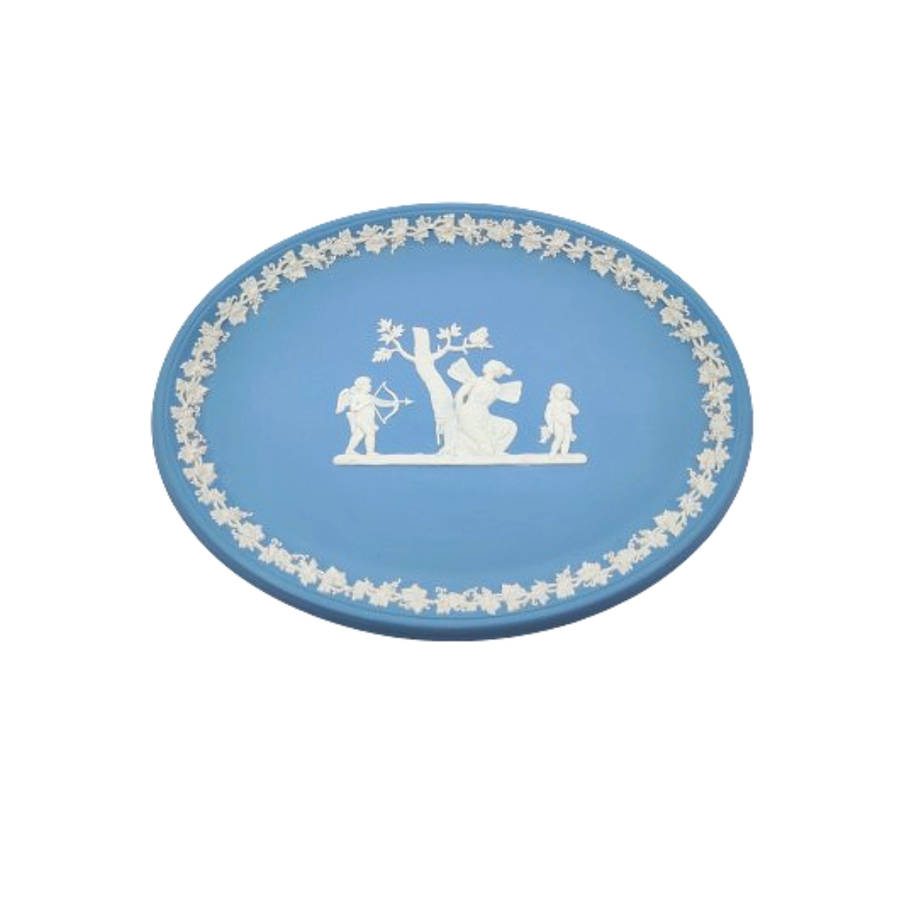 Wedgwood Jasper Blue Wedgwood Oval Plaque