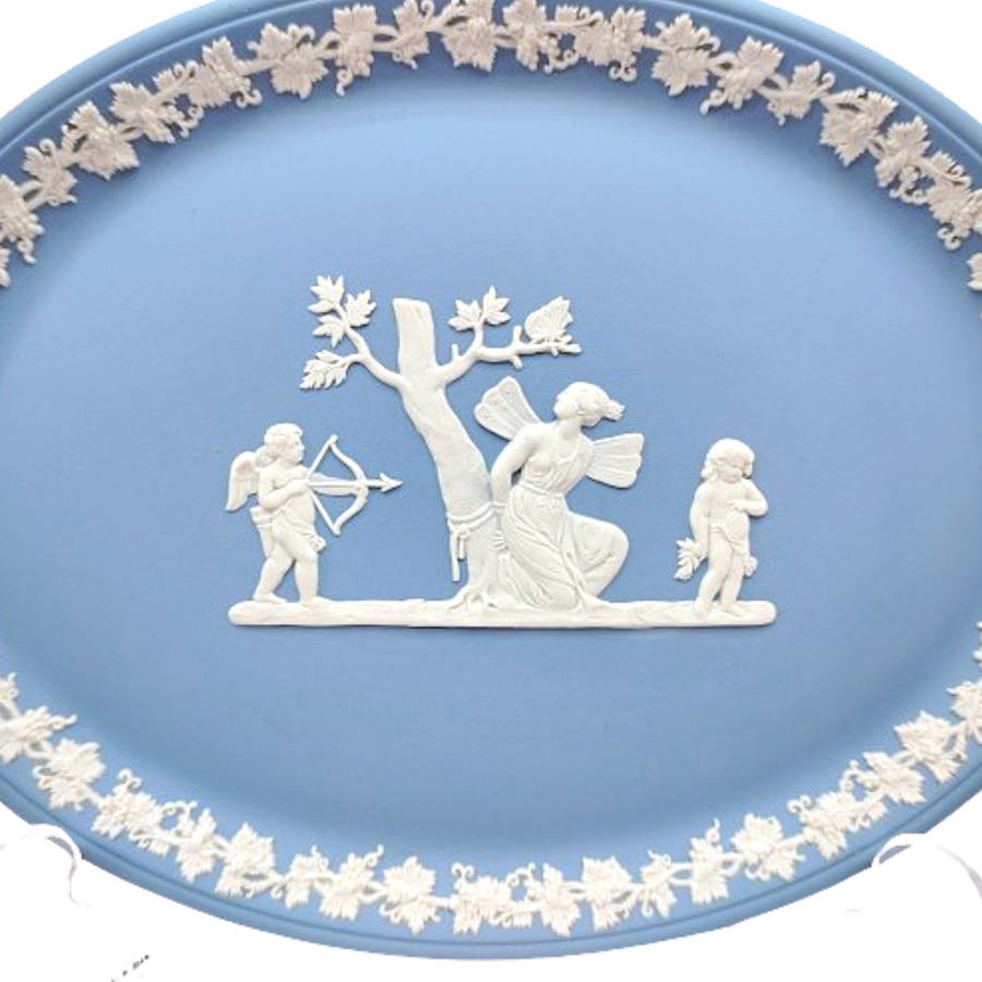 Wedgwood Jasper Blue Wedgwood Oval Plaque