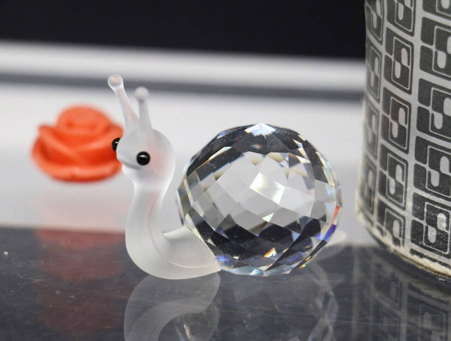 Swarovski Silver Crystal Figurine Snail